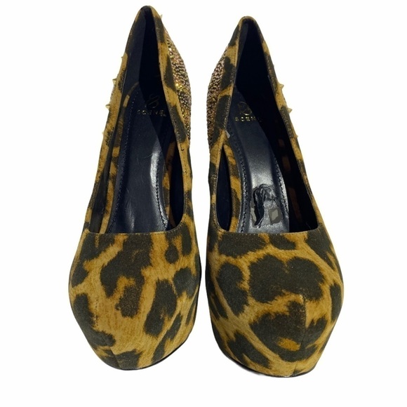 Scene Studded Platform Leopard print Heels size8.5 - Picture 13 of 14